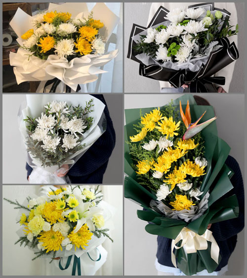 河南南阳邓州市桑庄镇格东湖村白事花束代送